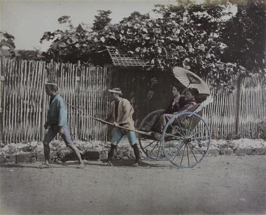 A late 19th / early 20th century photograph album Views and Costumes of Japan by Stillfried and Andersen of Yokohama, album overall 1